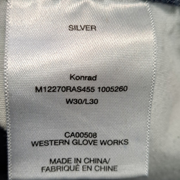 Silver Jeans Konrad Men's Straight Jeans Mid rise Blue 30x28 - Picture 10 of 11